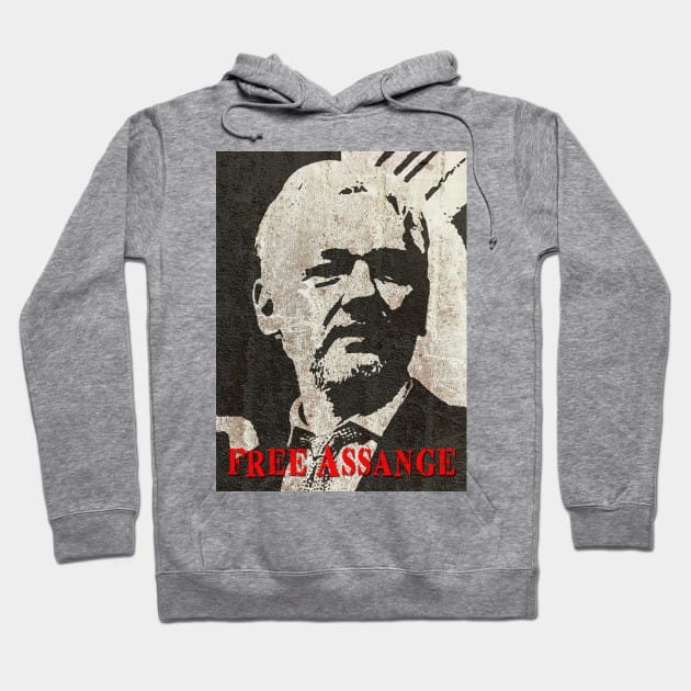 Free Assange Hoodie by Tainted